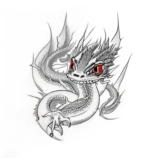 Water Dragon With Red Eyes