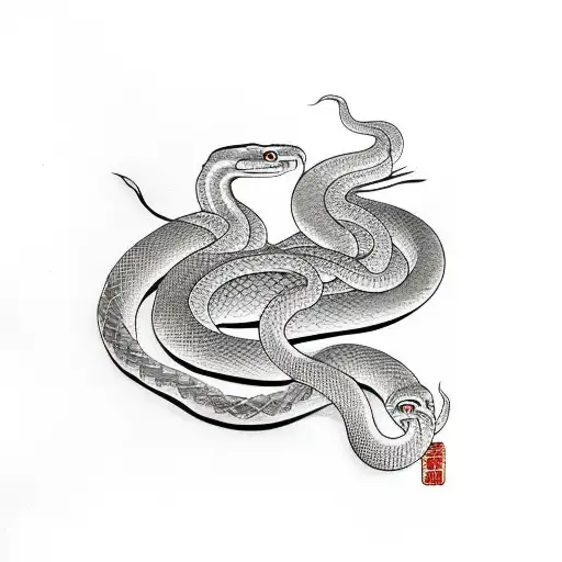 Snake And Ox Fighting