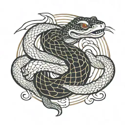 Earth Symbol With A Snake
