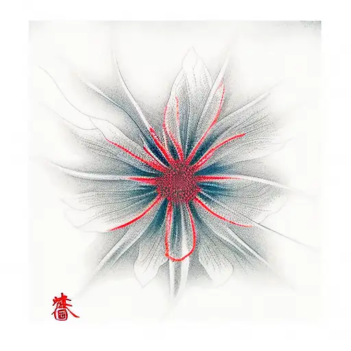 Cross In A Field Of Red Spider Lilies