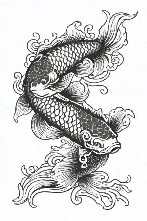 Carpa Koi Fish Swimming