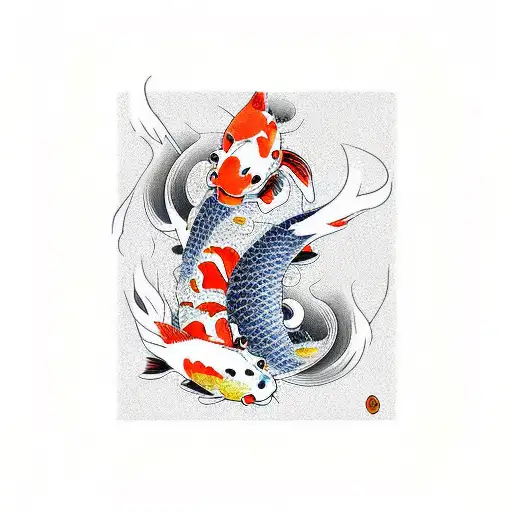 Koi Fish With Cross