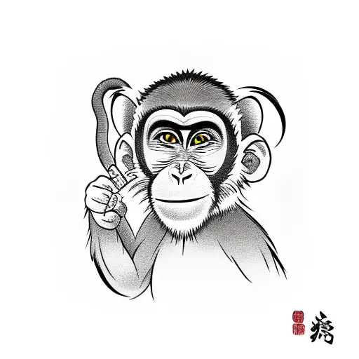 Monkey Holding Money