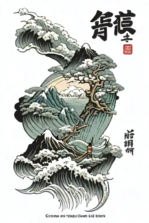 Mountian To Ocean Scene