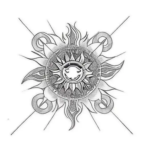 Sun With Bow And Arkow