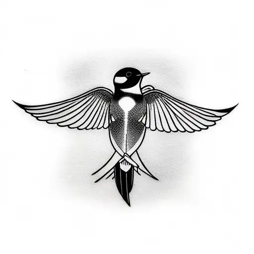 Swallow Bird With Dagger