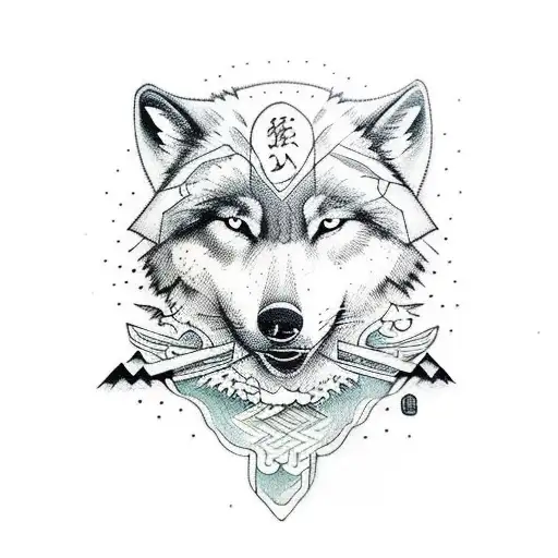 Man And Wolf On Canoe