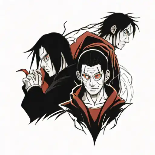 Itachi Uchiha And Saitama With Lightning