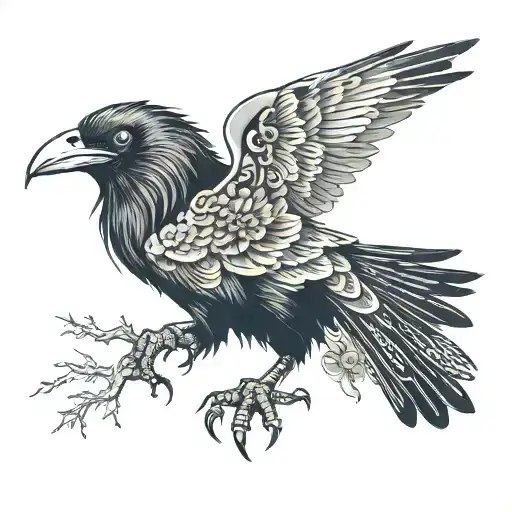 Crow Flying And Screaming