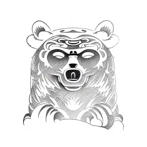 Cadaveric Bear Trying To Climb A Tree