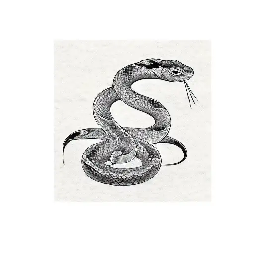 Japanese Style Forearm Tattoo Of A Snake And A Deck Of