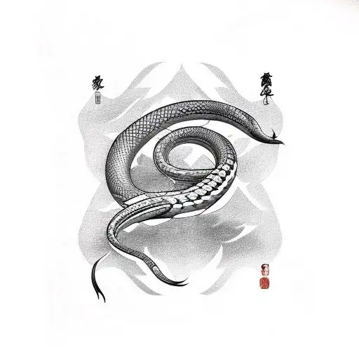 Forearm Tattoo Of A Snake