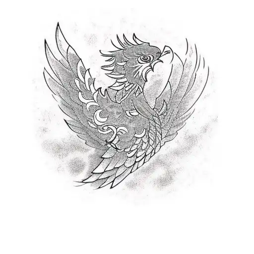 Right Chest And Shoulder Phoenix