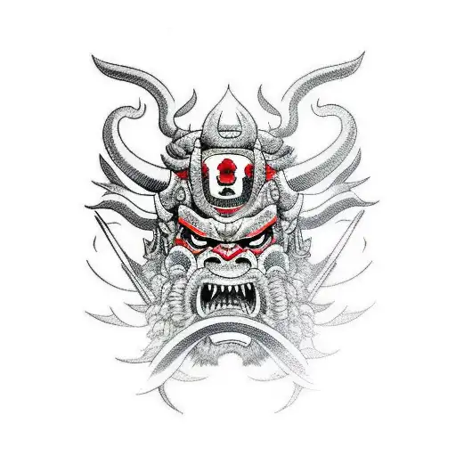 Oni Samurai With Smoke