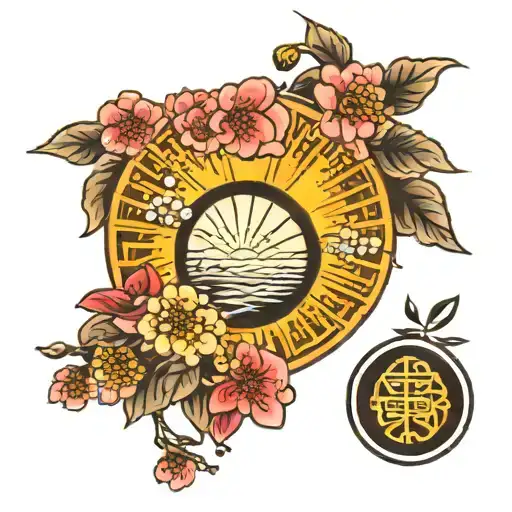 Cherry Blossom And Sun