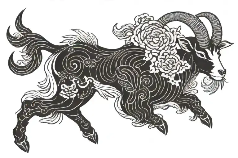 Black And White Year Of The Goat