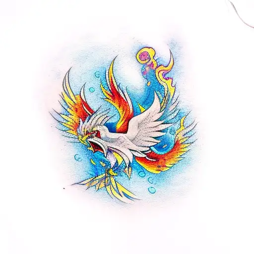 Phoenix With Water And Fire