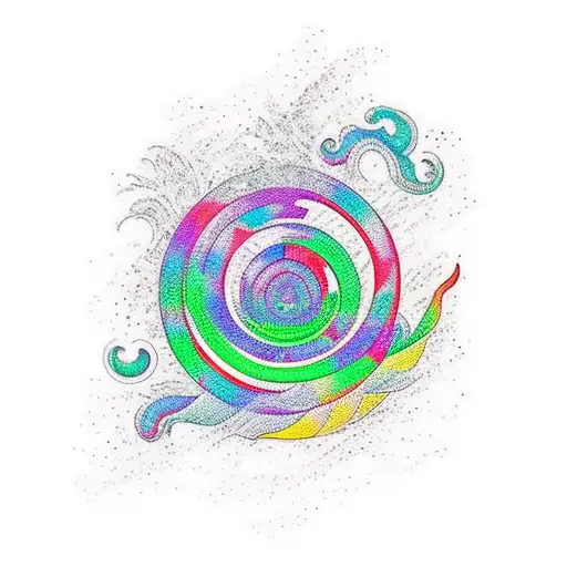 Anjunadeep Music Label Logo Inside Which There Are Japaese Waves