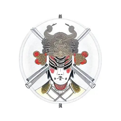 Katana With Three Earrings