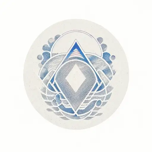 Anjunabeats Music Label Logo Inside Which There Are Japaese Waves