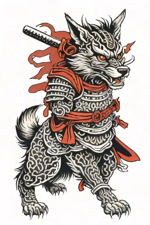 Samurai Wolf Looking Forward