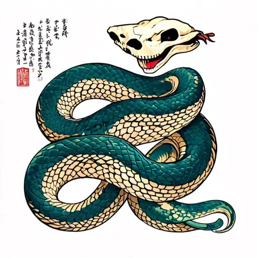 Skelton Snake Coiled