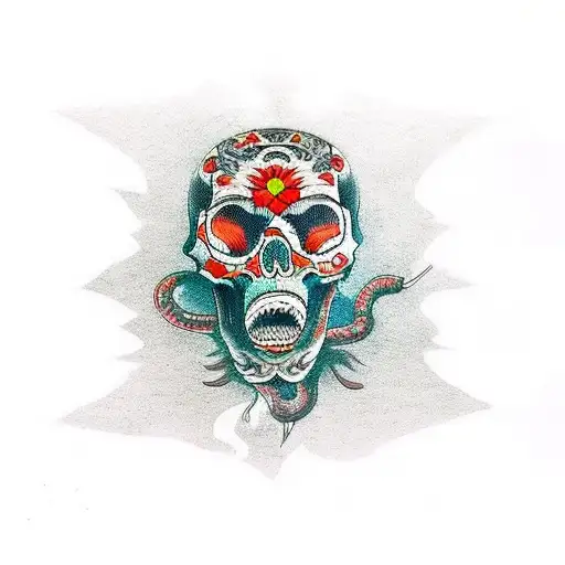 Skull Eating Human Heart