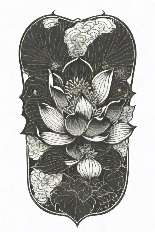 Sacred Geometry Lotus Flower Blooming