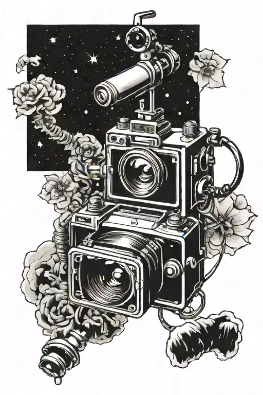 Video Camera Hanging In Space Themed