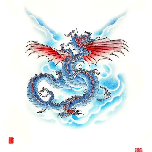 Azure Dragon Entering Torii