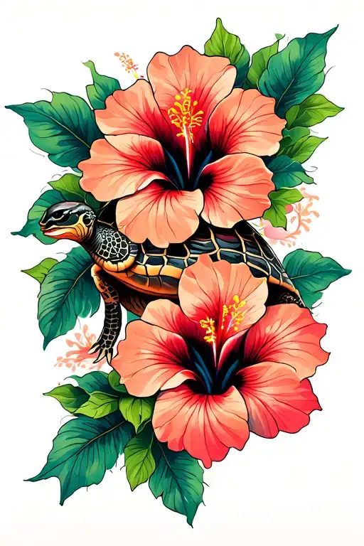 Hibiscus Turtles Ankh