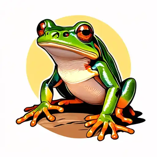 Tree Frog Sitting Atop
