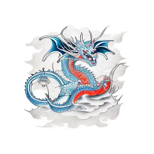 Dragon With Fish
