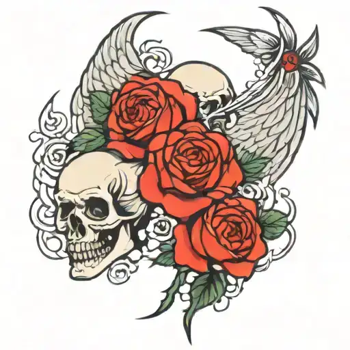 Tato Roses An Angel Of Death Gangster Stlye Full Color
