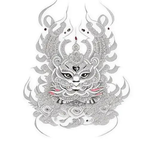 Thai Traditional Female Face