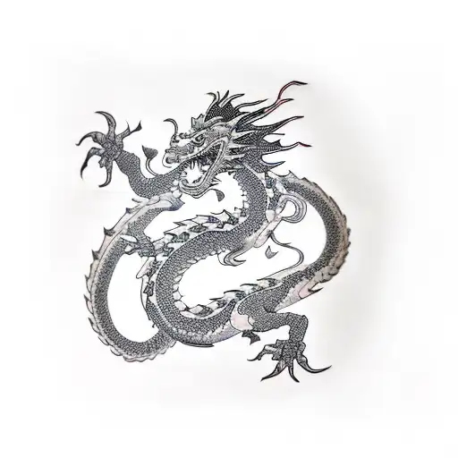 Dragon Japanese And Letter G
