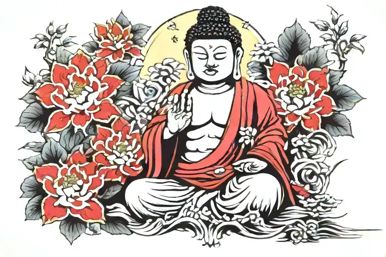 Buddha With Nature Power Strength Warrior Immortal