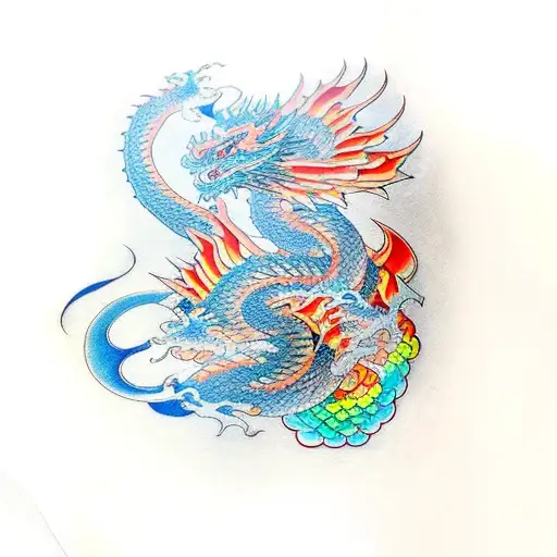 Dragon And Phoenix Interlaced