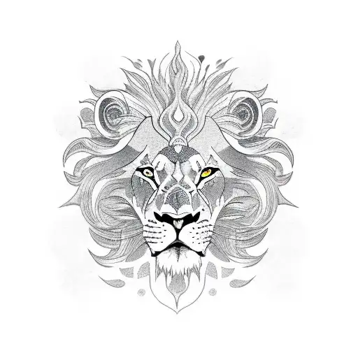 Lion Angry Full Body