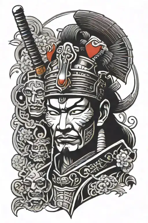 Samurai Motif And Pharaoh