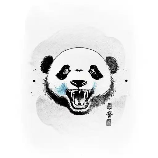 Angry Panda Head