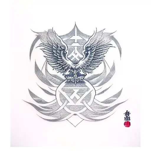 Kyokushin Symbol Width Eagle