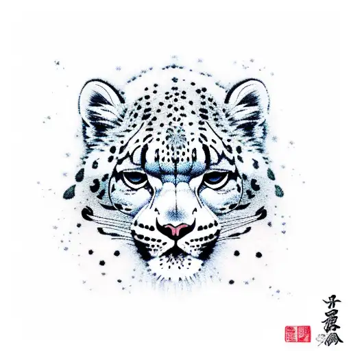 Snow Leopard On The Mountain