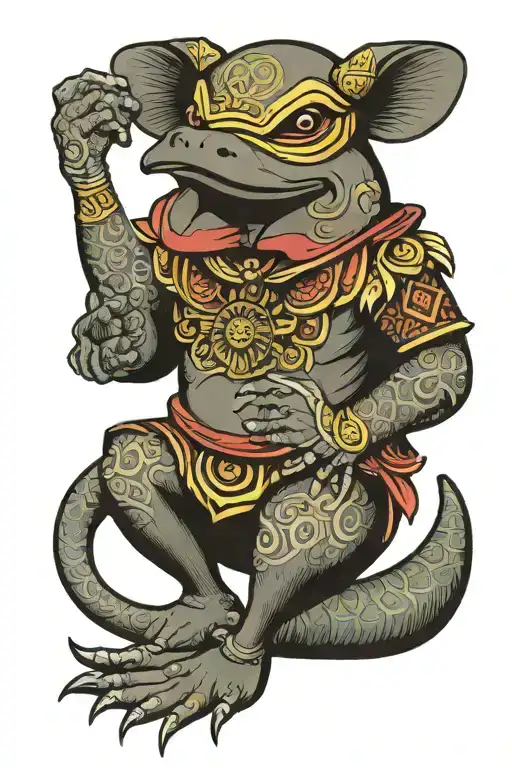 Strong Looking Platypus With Mexican Wrestling Mask