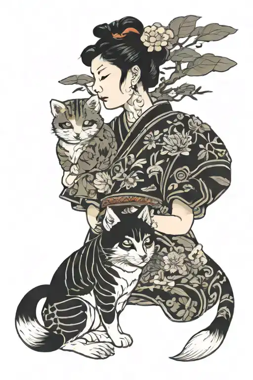 Mother And Adopted Son Represented By Animals