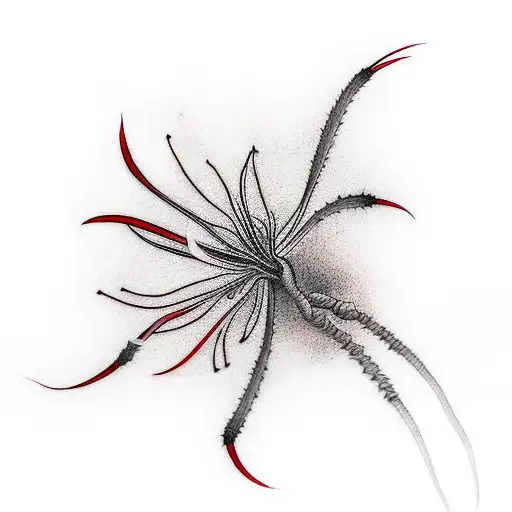 Red Spider Lily With Semicolon