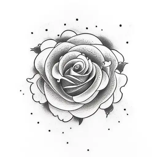 Several Tattoos With A Burning Rose