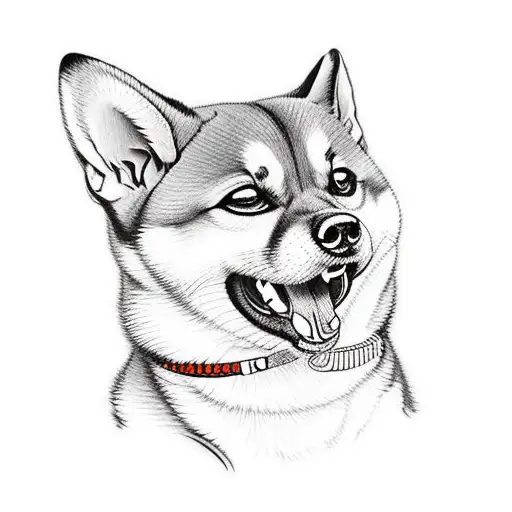 Shiba Inu Dog With A Huge Grin