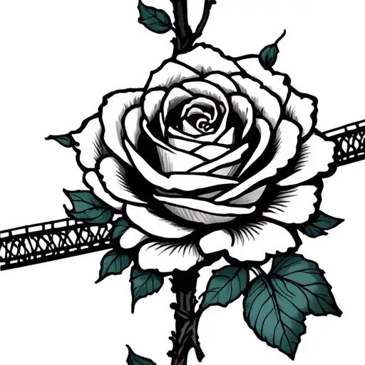 Bridge And Rose Intertwined