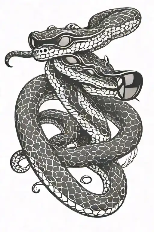 Habu Snake With Sunglasses